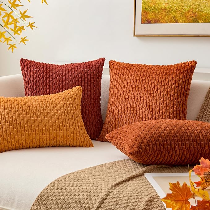 Kevin Textile Fall 14x24 Inch Pillow Cover 1 Pack Boho Decorative Soft Striped - Image 7