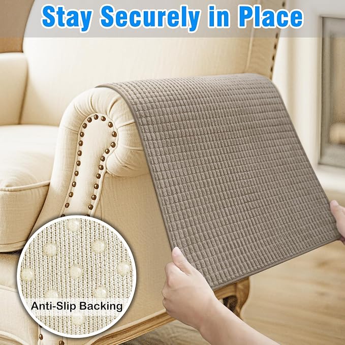 Couch Arm Covers, Sofa Arm Covers, Waterproof Armrest Cover - Image 5