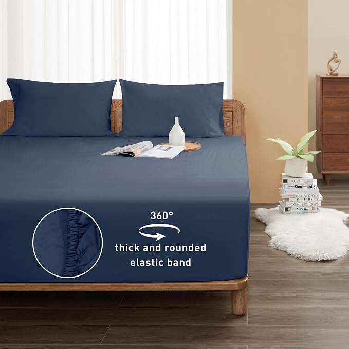 Sunflower King Fitted Sheet, 1-Piece Deep Pocket Fitted Bottom Sheet 16" - Image 2