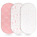 Baby Bassinet Sheets Girl Boy, Fitted Bassinet Sheet Set 3 Pack Bassinet by Unnivoll
