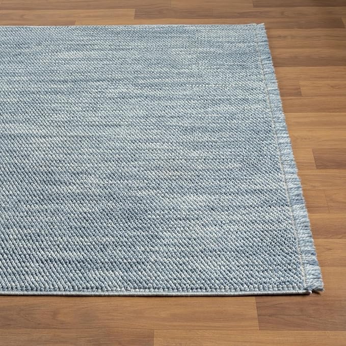 LUXE WEAVERS Solid Machine Woven Blue 5x7 Area Rug, Indoor Stain-Resistant - Image 7