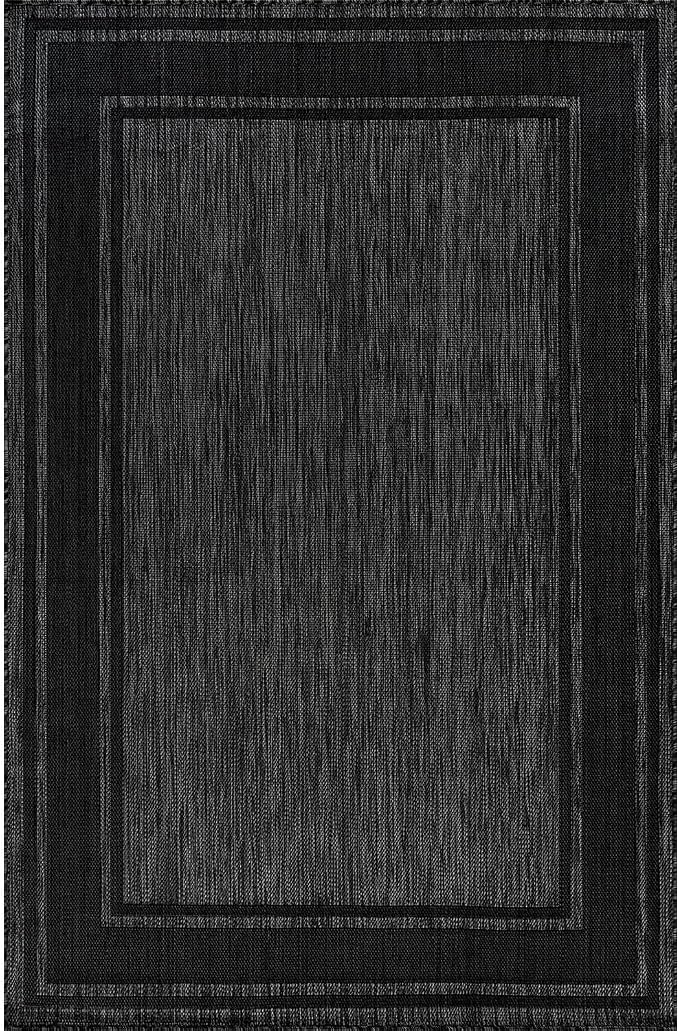 Beverly Rug Outdoor Rug 6x9 Modern Bordered Area Rugs - Image 2