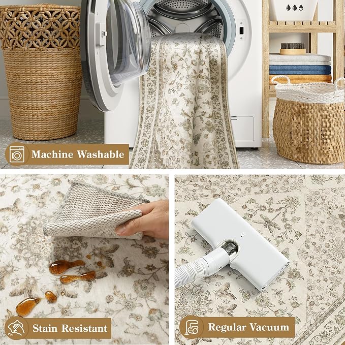 Moynesa Beige 2.5x8 Runner Rugs - Image 6