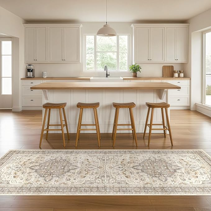 Runner Rug Kitchen Washable Rugs: 3x10 Non-Slip Boho Soft Vintage Stain - Image 7