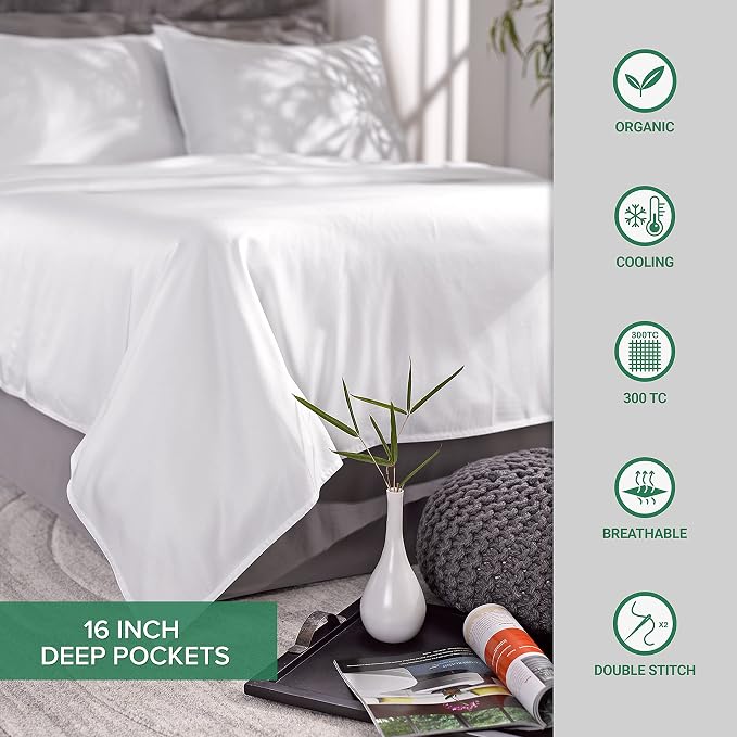 Pure Bamboo Split King Sheets, Genuine 100% Organic Viscose Derived from Bamboo - Image 8