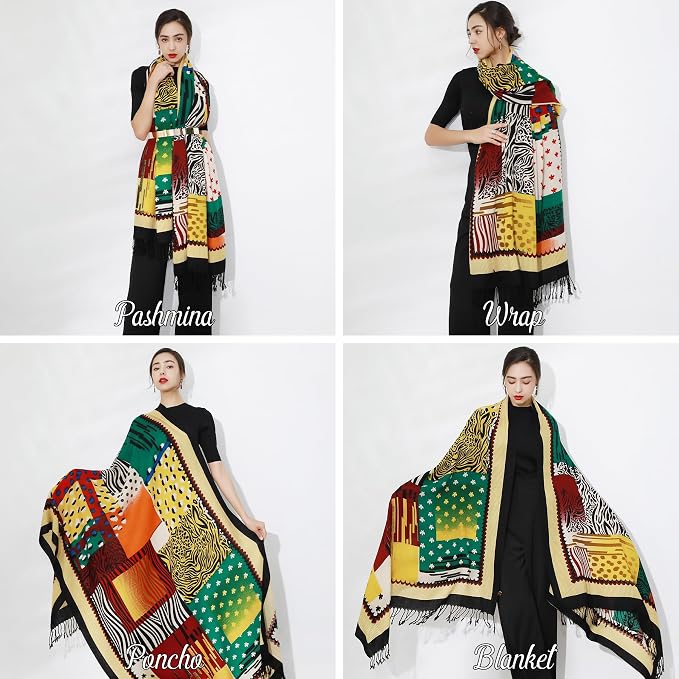 DANA XU 100% Merino Wool Pashmina Shawl - Image 5