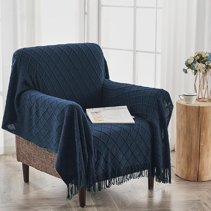 inhand Knitted Throw Blankets for Couch and Bed, Soft Cozy Knit Blanket - Image 4
