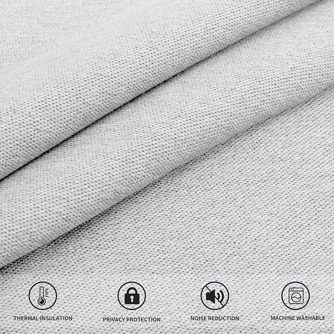 Easy-Going Linen Look Blackout Curtain Grommet Window Curtain Drapes - Image 7