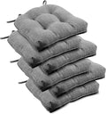 downluxe Indoor Chair Cushions for Dining Chairs, Tufted Overstuffed Textured by Downluxe
