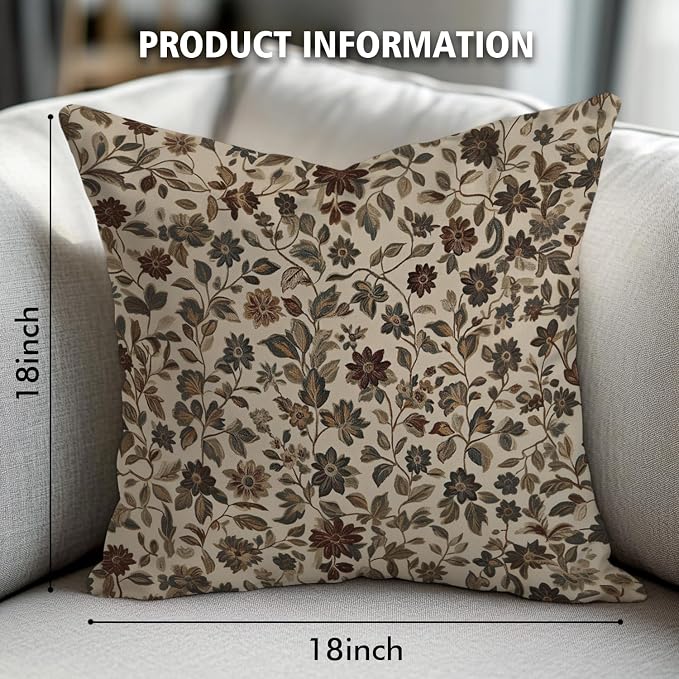 William Morris Abstract Vintage Floral Velvet Butterfly Design Throw Pillow - Image 3
