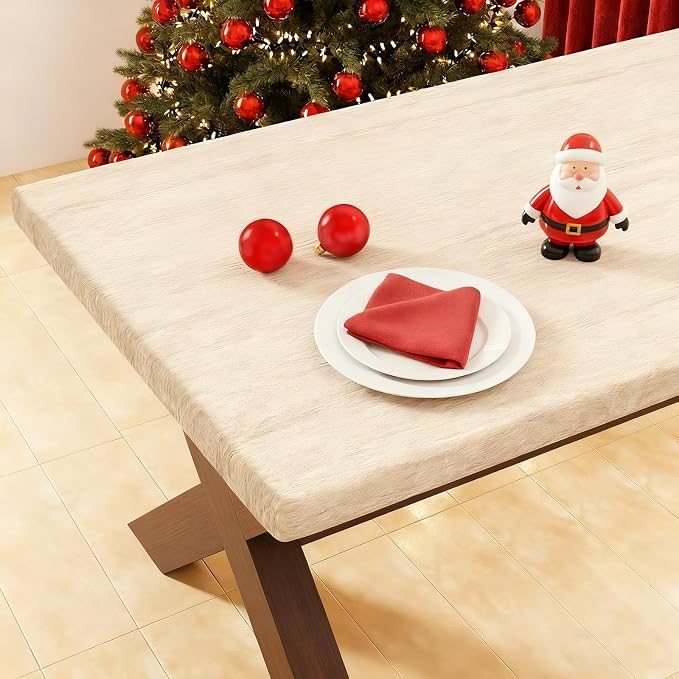 Smiry Rectangle Picnic Tablecloth, Waterproof Elastic Fitted Table Covers by Smiry