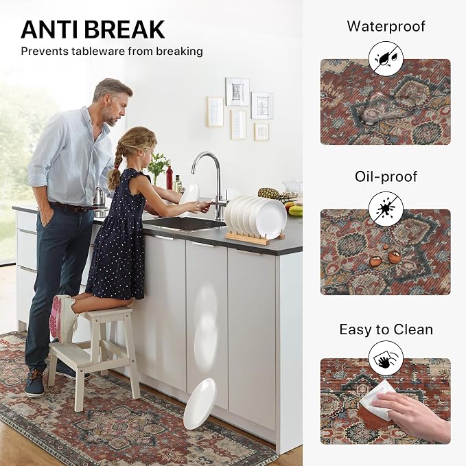 GENIMO Kitchen Mats for Floor, Washable Anti Fatigue Mat for Cushioned - Image 5