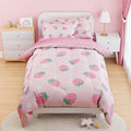 SANDJEST Strawberry Comforter Set Full Size 98x86in by SANDJEST