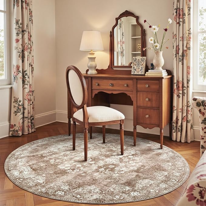 jinchan Round Rug 6ft Area Rug - Image 4