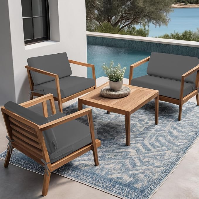 idee-home Outdoor Cushions for Patio Furniture, Outdoor Seat Cushion, - Image 4