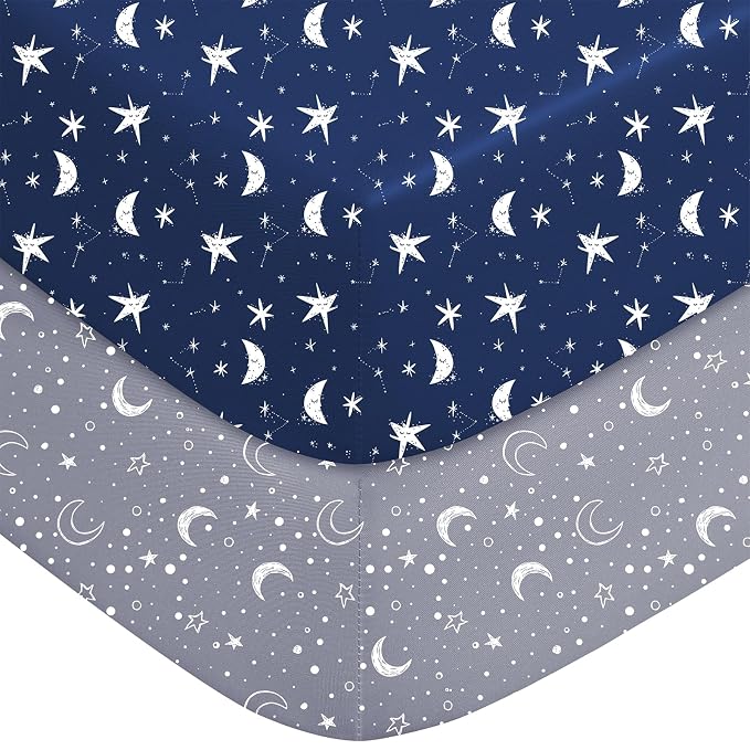 Baby Crib Sheets for Boys Girls Neutral, 2 Pack Crib Mattress Sheet for by Unknown
