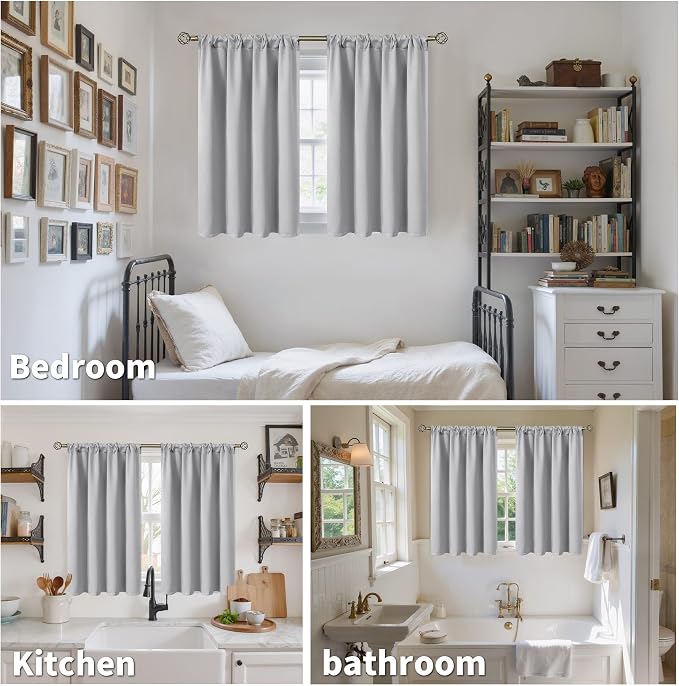 BGment Short Blackout Curtains 40 Inches Long - Image 2