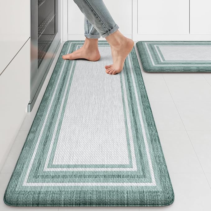 KIMODE Anti Fatigue Kitchen Mats, Farmhouse Kitchen Rugs Non Slip Rubber Backing by KIMODE