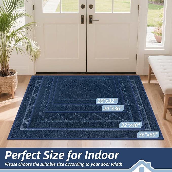 BEQHAUSE Dirt Trapper Door Mat 32" x 48", Doormat Non-Slip Entryway Rugs - Image 2