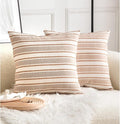Decorative Boho Throw Pillow Covers, Farmhouse Textured Pillow Case, 22 x 22 by Cethom