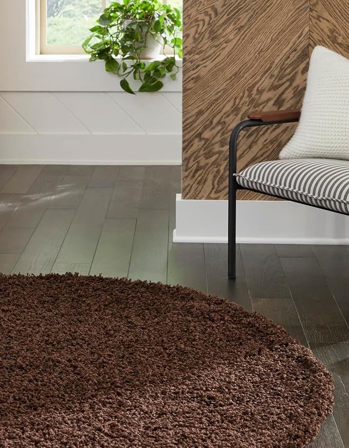 Unique Loom Solid Shag Collection Area Rug - Image 3