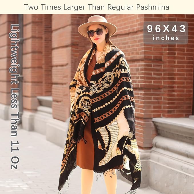 DANA XU 100% Merino Wool Pashmina Shawl - Image 6