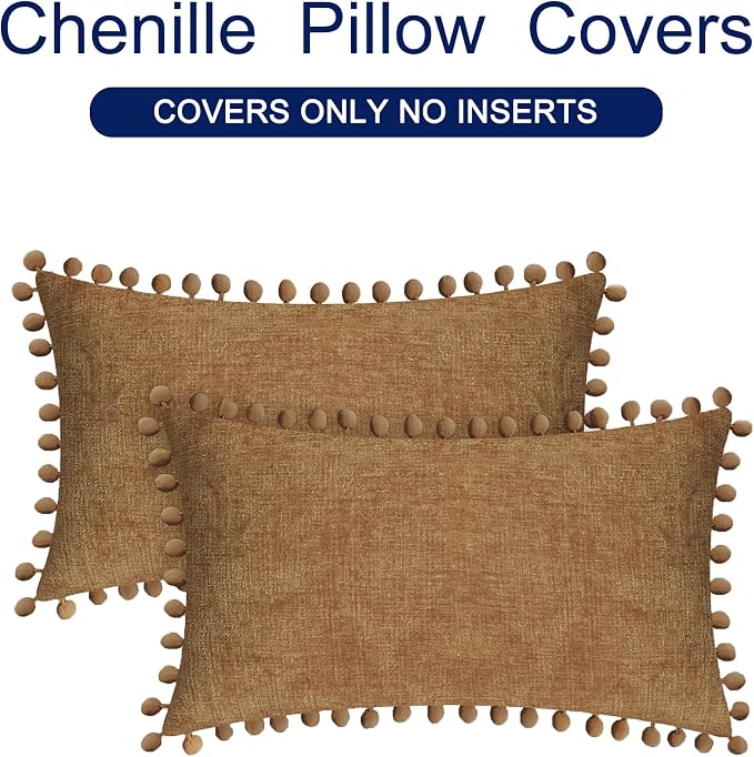 CaliTime Throw Pillow Covers Decorative 20 X 12 Inches Pack of 2 Cozy Solid - Image 6