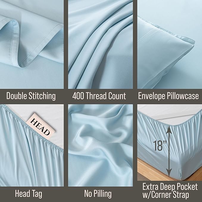 Bella Coterie Luxury Bamboo Viscose 34” Split Top King Size Sheet Set | 1 - Image 4