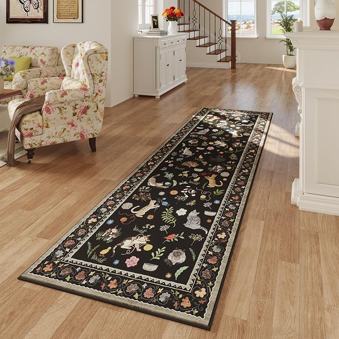 Rugcomf Runner Rug for Kitchen Non Slip 2'6''x8' Washable Rugs - Image 2