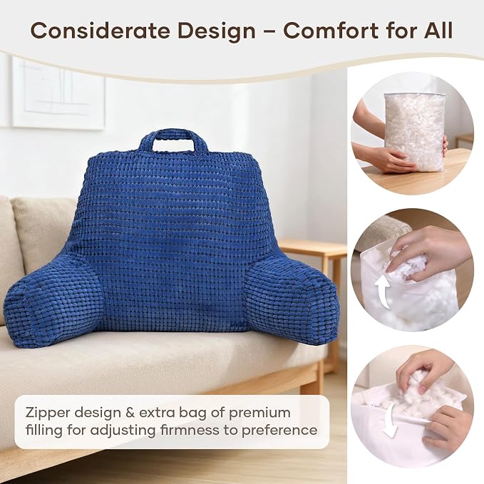 NOONTIDE Reading Pillow with Top Handle, Uniquely Designed Soft Fabric - Image 4