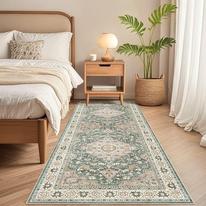 Runner Rug Kitchen Washable Rugs: 3x8 Non-Slip Abstract Soft Modern Stain - Image 6
