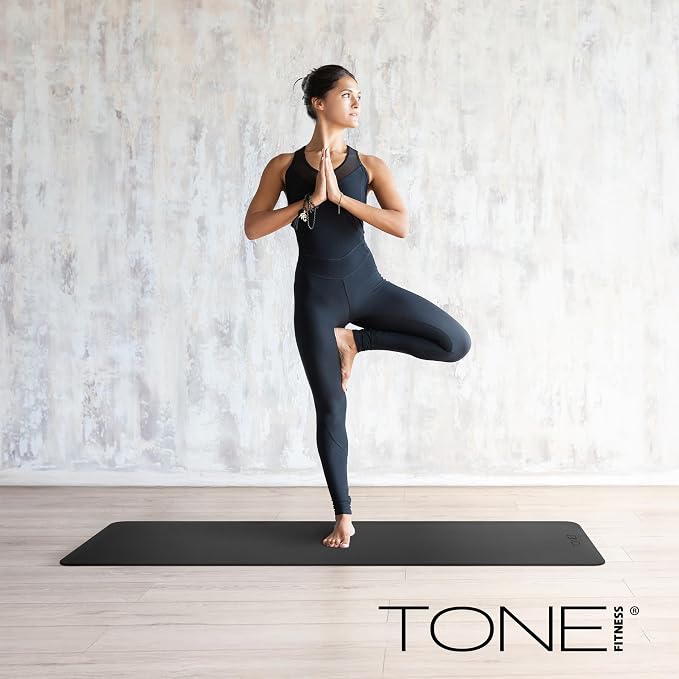 TONE Fitness Yoga Mat 1/4" Thick Non Slip Exercise & Pilates Mat - Image 6