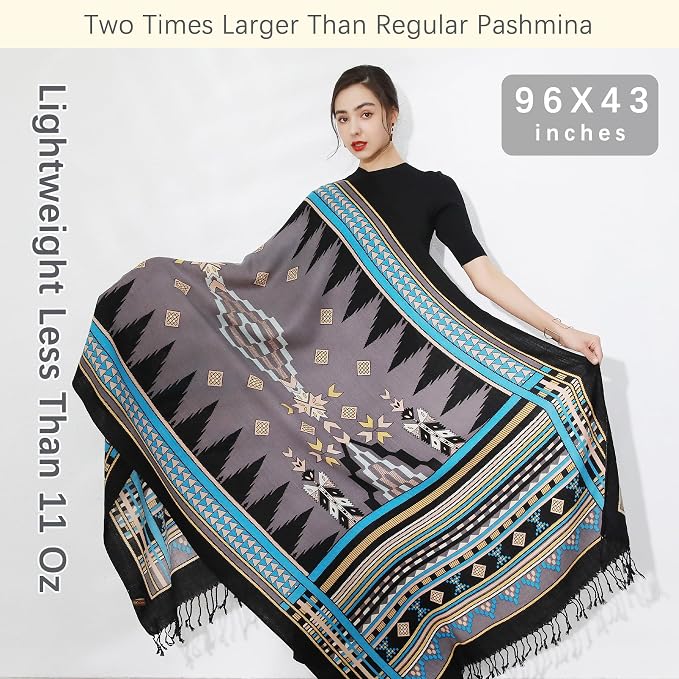 DANA XU 100% Merino Wool Pashmina Shawl - Image 6