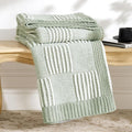 Amélie Home Checkered Knit Throw Blanket by Am%C3%A9lieHome