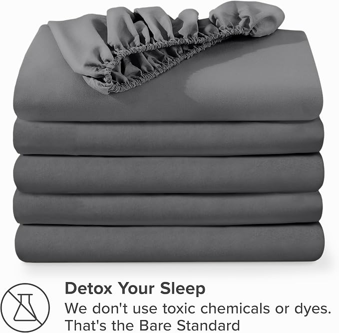 Bare Home 5-Pack Fitted Bottom Ultra-Soft Sheets Queen - Image 7