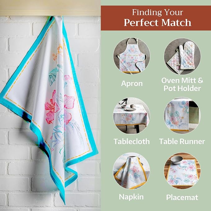 Maison d' Hermine Kitchen Towels Set of 2 100% Cotton 27.50" x 20" Reusable - Image 6