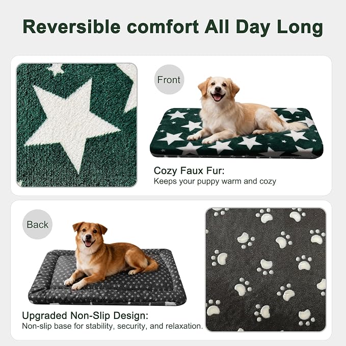 Washable Dog Bed Plush Orthopedic Outdoor Crate Mat - Image 3