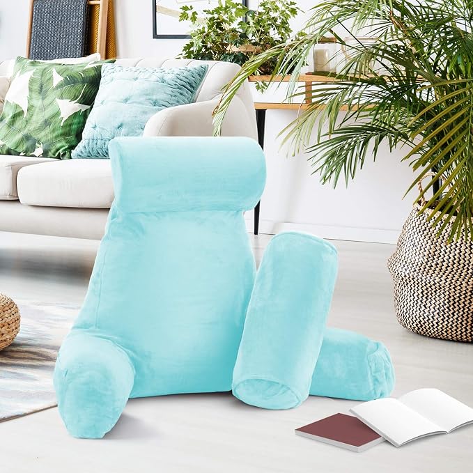 Nestl Reading Pillow with Shredded Memory Foam Includes 2 Neck and Lumber - Image 8