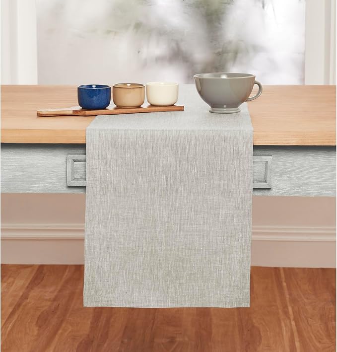 Solino Home Linen Table Runner 72 Inches Long - Image 2