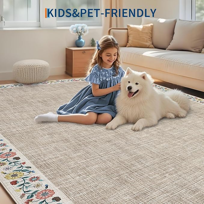 GarveeHome Entryway Rug 2x6 Modern Bordered Runner Rug Washable Kitchen Runners - Image 7