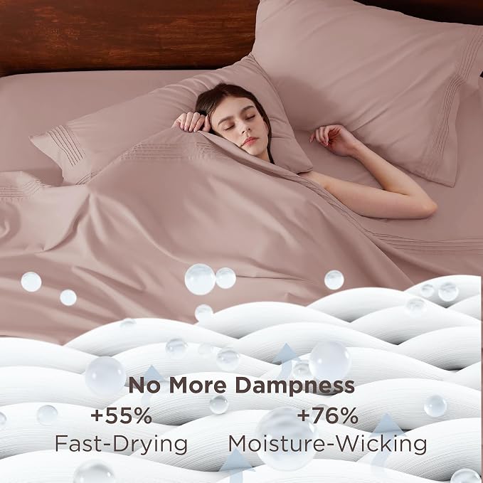Bedsure Deep Pocket Full Size Bed Sheets Set - Image 3