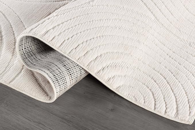 Beverly Rug Micro Loop Area Rug Light Gray 8x10 Geometric Modern Luxury - Image 3