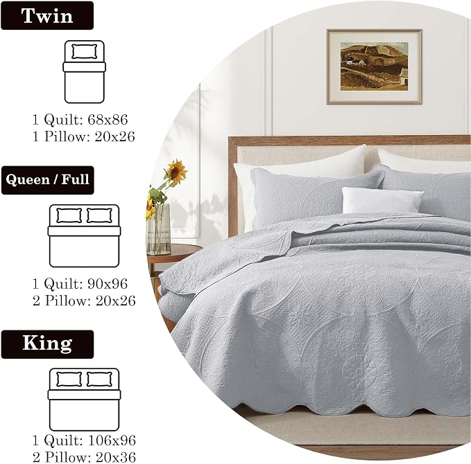 IR Imperial Rooms Twin Quilt Bedding Set Size + 1 Pillow Shams - Image 5