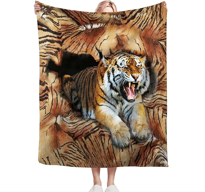 Tiger Throw Blanket - Image 2