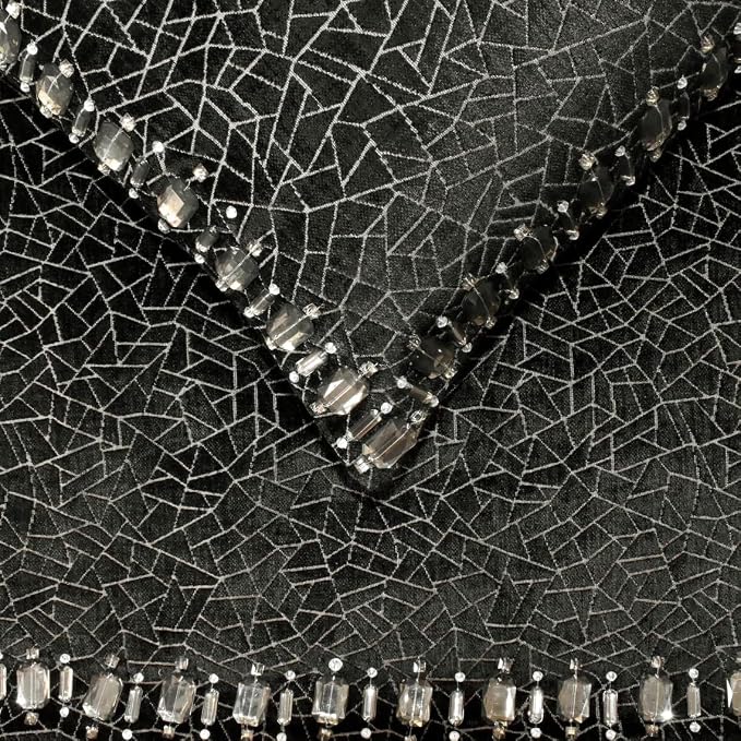 The HomeCentric King/Queen/Twin Black Decorative Twin 53"x18" Bed Runner - Image 3