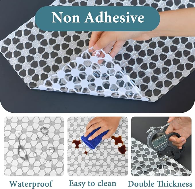 Drawer and Shelf Liner for Kitchen Cabinet: 12 in X 20 Ft Non Slip Waterproof - Image 4