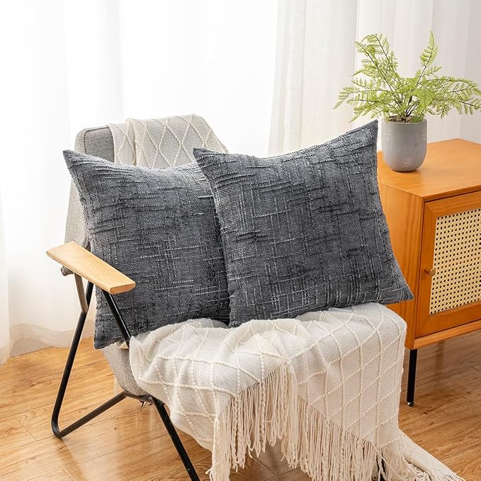 Decorative Throw Pillow Covers 16x16 Inch Set of 2, Soft Solid Farmhouse - Image 7