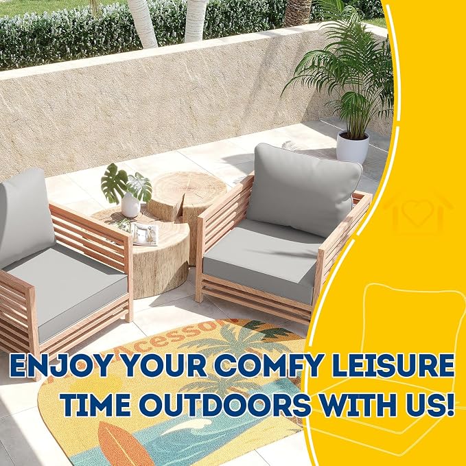 AAAAAcessories Outdoor Deep Seat Cushions, Waterproof, Fade-Resistant Patio - Image 6