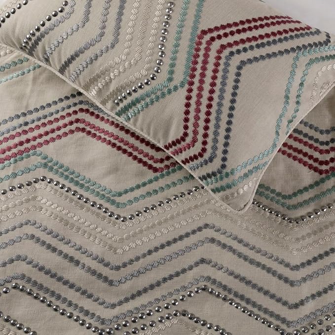 The HomeCentric King Queen Twin Beige Linen Bed Runner & Decorative Throw - Image 3