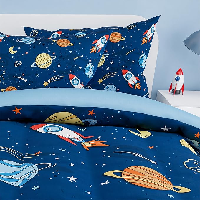 SANDJEST Outer Space Comforter Set Twin Size 68x86in - Image 4